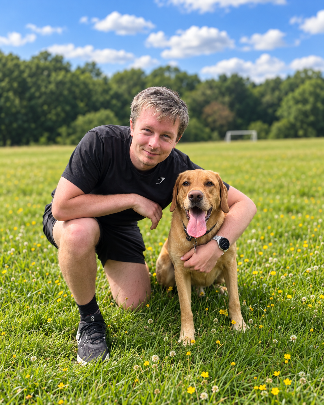 David of Paws Patrol Wickford with a labrador